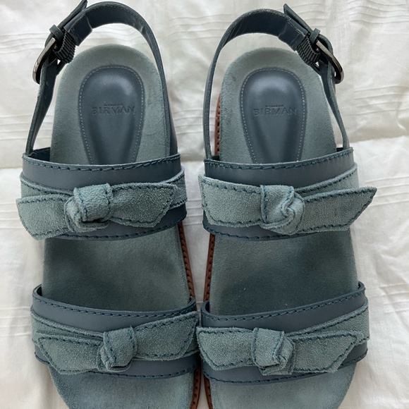 Alexandre Birman Shoes - Alexandre Birman Light Blue Suede Sandals